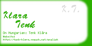 klara tenk business card